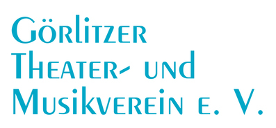 Logo des Görlitzer Theater- und Musikvereins e.V. in hellblauer Schrift